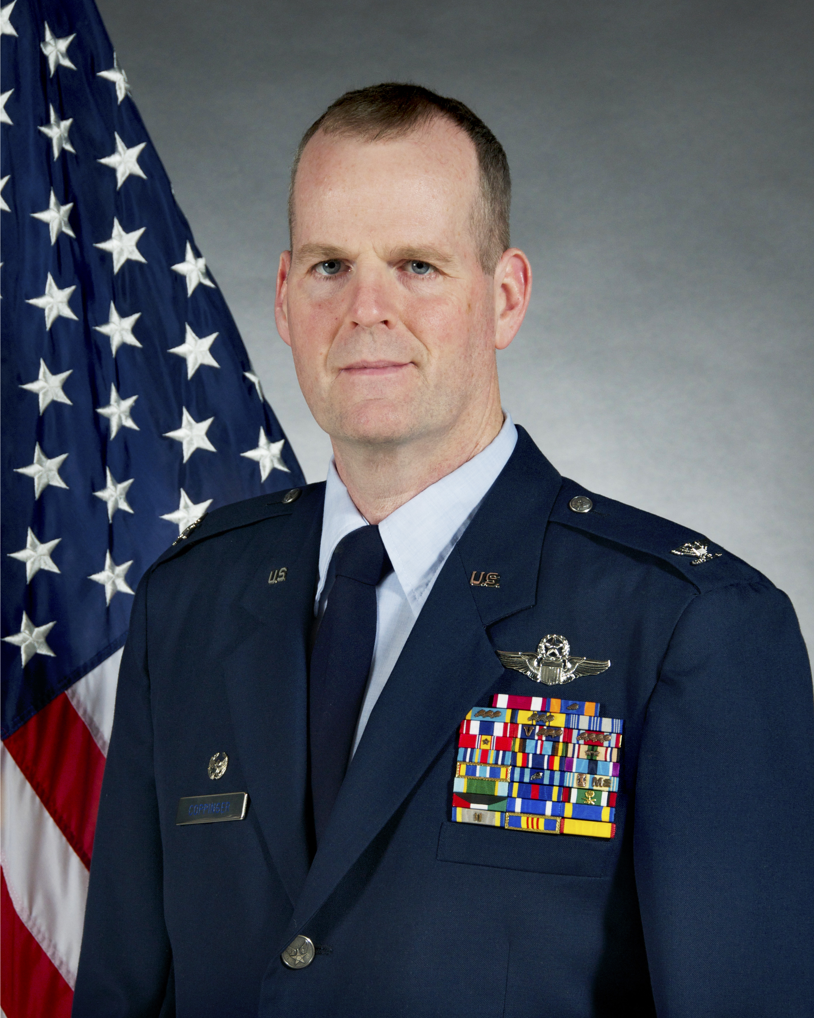 A photo of the Wing Vice Commander Col. Coppinger